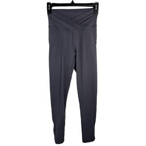 Full Length Gray Leggings Womens Size Small Scrunched Yoga Pants Athletic